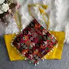 Spaghetti Style Navratri Special Rayon Cotton With Heavy Embroidery With Traditional Kaudi Lace Blouse Collection